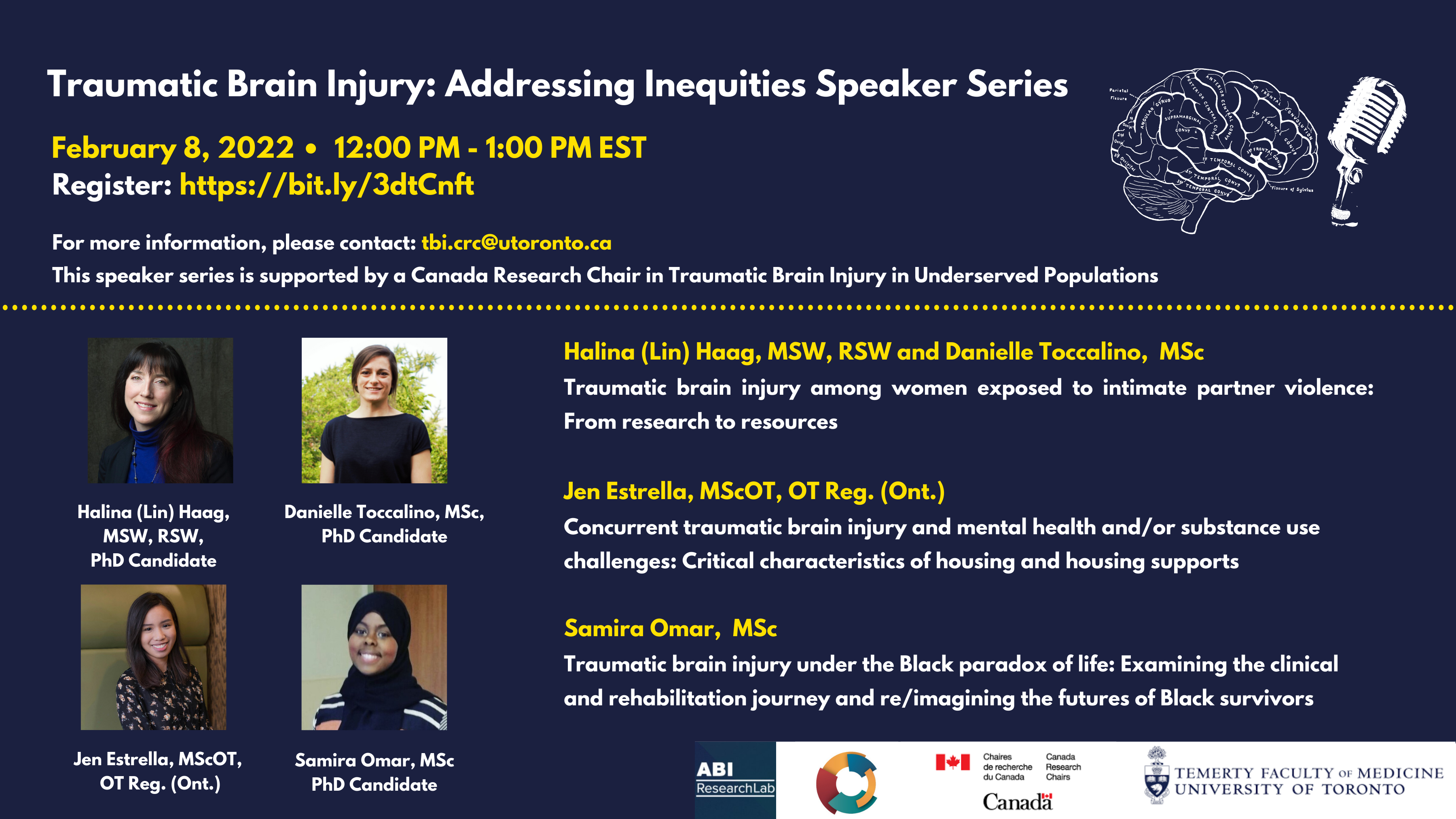 Traumatic Brain Injury: Addressing Inequities Speaker Series [February